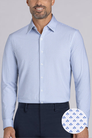 Debonair In White Blue