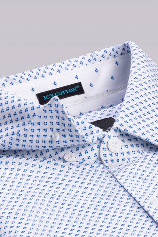 Debonair In White Blue
