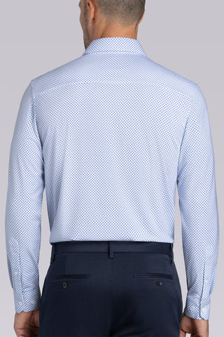 Debonair In White Blue