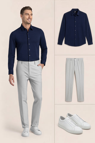 Tenacity in Monaco Blue & Vigor in Light Grey
