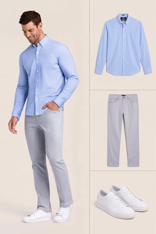 Tenacity in Ocean Blue & Kinetic in Light Grey