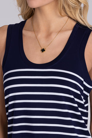 Summer Nights in Deep Sea Blue White