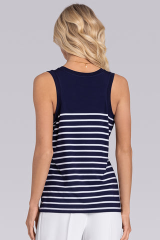 Summer Nights in Deep Sea Blue White
