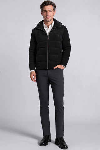 Velour Down in Black