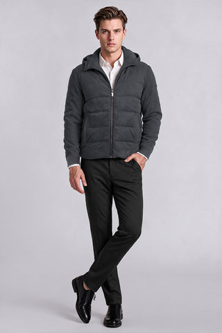 Velour Down in Gunmetal