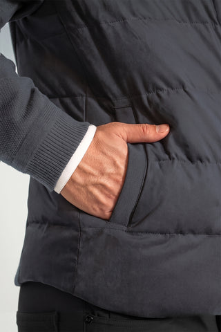 Velour Down in Gunmetal