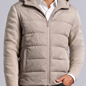 Velour Down in Light Beige