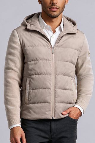 Velour Down in Light Beige