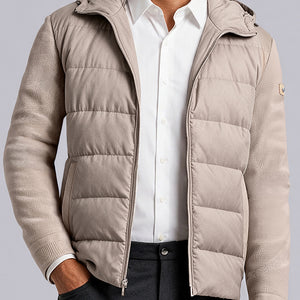 Velour Down in Light Beige