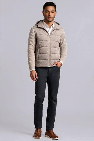 Velour Down in Light Beige