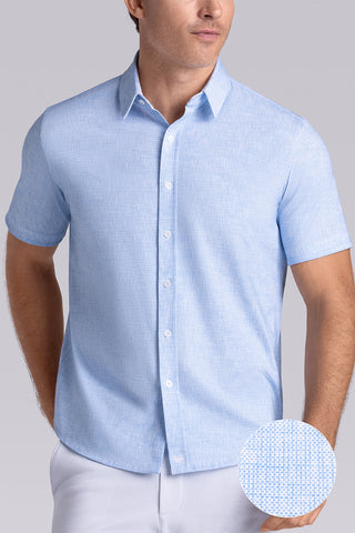 horizon blue dress shirt Mens Blue Button Up Dress Shirt