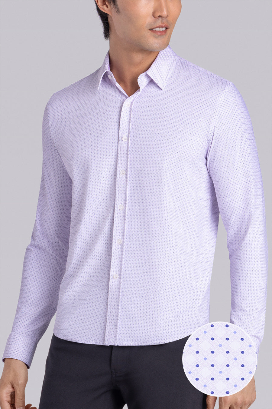 lilac dress shirt Buttercloth Men's Ethereal In Lilac Shirt - The World's Most Comfortable Dress Shirts - As Featured On ABC's Shark Tank - 3XL