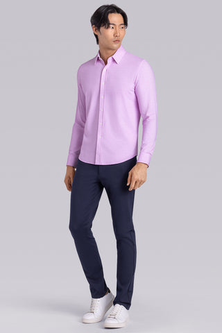 fitted pink dress shirt Hawes & Curtis Fitted Pink Shirt | Concealed Placket | Cotton Stretch | Plain