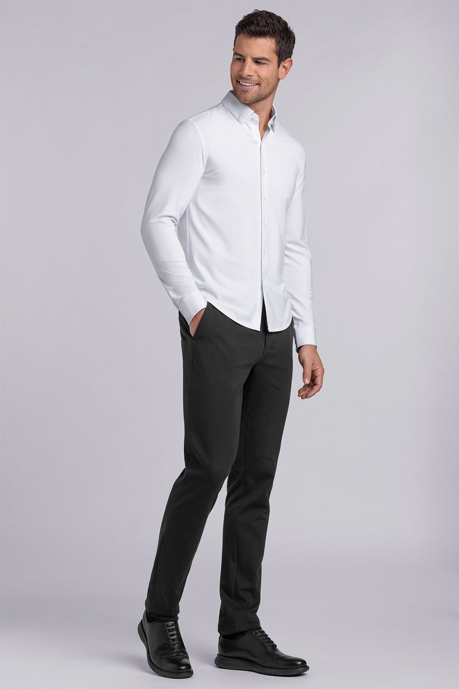 Buttercloth Men's Tenacity In Icy Cotton White Shirt - The World's Most Comfortable Dress Shirts - Cooling Icy Cotton Mint Fiber Fabric - As Featured Buttercloth Men's Tenacity In Icy Cotton White Shirt - The World's Most Comfortable Dress Shirts - Cooling Icy Cotton Mint Fiber Fabric - As Featured