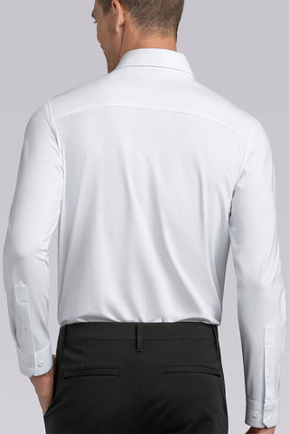cotton white dress shirt Alviso Mens Long Sleeve 100% Non-Iron Buttercloth Men's Tenacity In Icy