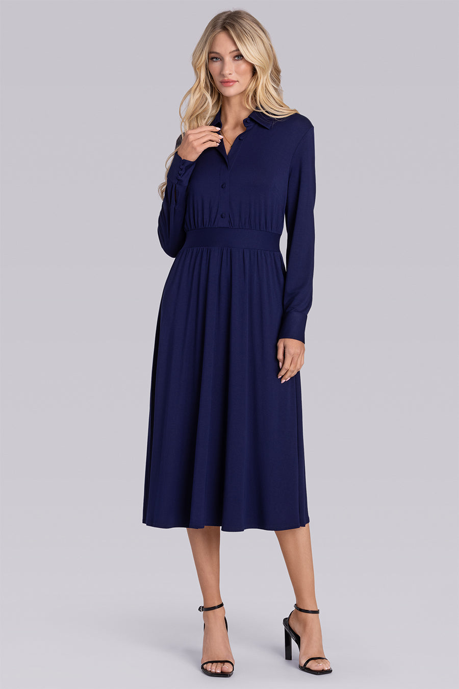 Buttercloth Women's Grace in Deep Sea Blue Dress - As Featured On ABC's Shark Tank - S